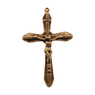 Vintage Bronze Old Roma Art Deco Crucifix