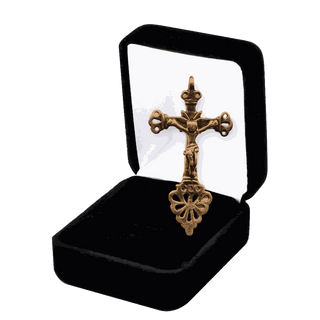 Vintage Bronze Child's Crucifix, Latin American Form