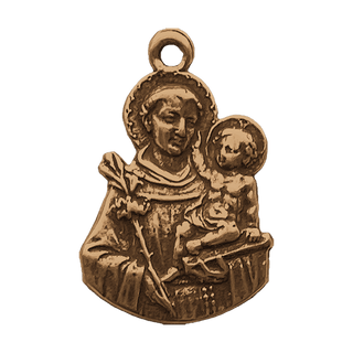 Vintage Bronze Saint Anthony of Padua Spanish Medal