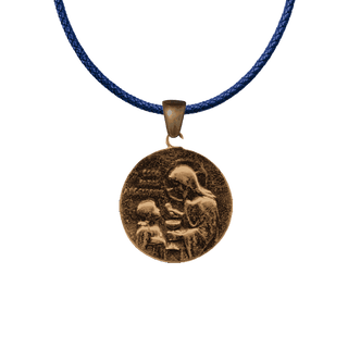 Vintage Bronze First Communion Medal with Dove and Lamb