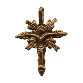 Vintage Bronze Rayed Balkan Crucifix, 4th Century