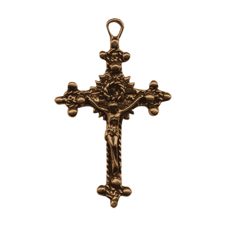 Vintage Bronze Large 19th-Century European Crucifix