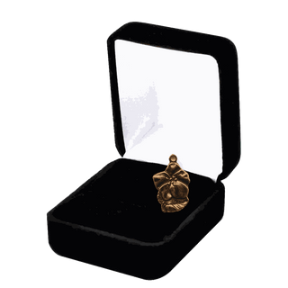 Vintage Bronze Flower and St. Anthony Medal