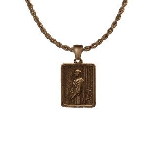 Vintage Bronze St. Philomena and St. John Vianney Medal