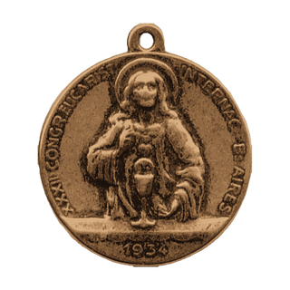 Vintage Bronze Our Lady of Luján Congress Medal, 1934
