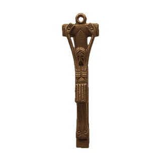 Vintage Bronze Slender Gothic Crucifix