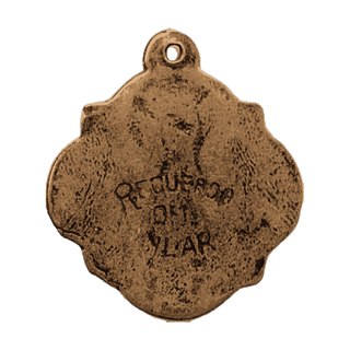 Vintage Bronze Our Lady of the Pillar Medal — reverse