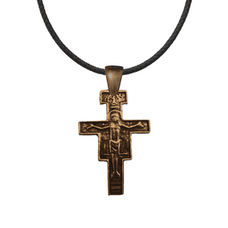 Vintage Bronze San Damiano Crucifix, Large