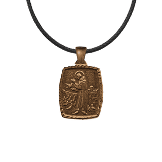 Vintage Bronze St. Francis and the Birds Medal