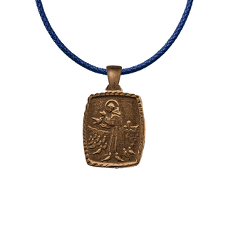 Vintage Bronze St. Francis and the Birds Medal