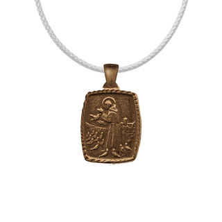 Vintage Bronze St. Francis and the Birds Medal