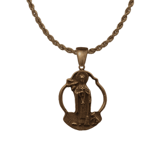 Vintage Bronze St. Martin de Porres Openwork Medal