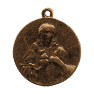Vintage Bronze Mother of Good Counsel Medal — reverse