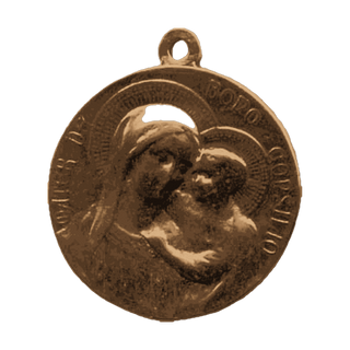 Vintage Bronze Mother of Good Counsel Medal
