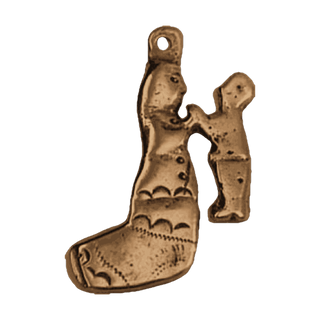 Vintage Bronze Mother and Child Milagro, Ecuador
