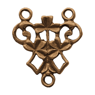 Vintage Bronze Shamrock Rosary Center