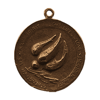 Vintage Bronze Holy Family Our Model Medal — reverse