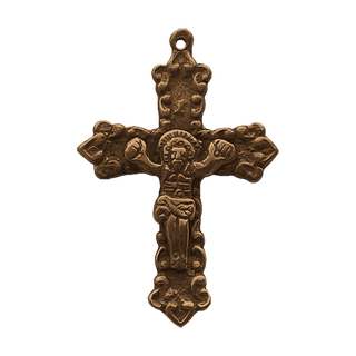 Vintage Bronze Colonial Latin American Crucifix
