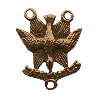 Vintage Bronze Holy Spirit Dove Rosary Center