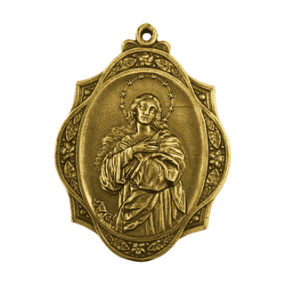 Vintage Yellow Bronze Assumption of Mary Star Halo Ornament