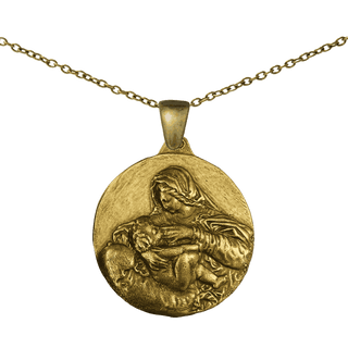 Vintage Yellow Bronze La Leche Ornament Medal