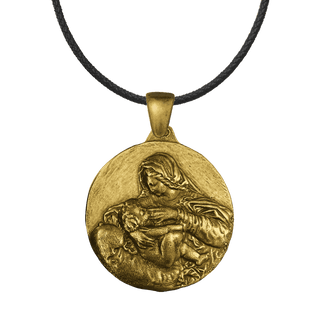 Vintage Yellow Bronze La Leche Ornament Medal