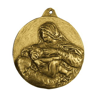 Vintage Yellow Bronze La Leche Ornament Medal