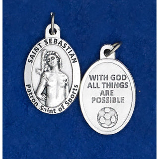 Bulk Saint Sebastian Sports Medals - Soccer