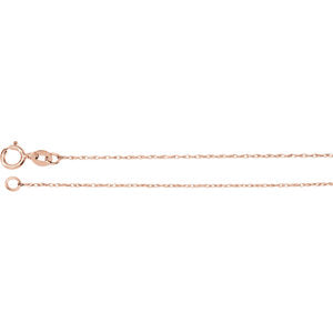 16-inch Rope Chain with Spring Ring - 14K Rose