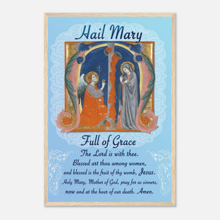 Hail Mary Prayer Framed Print - view 9