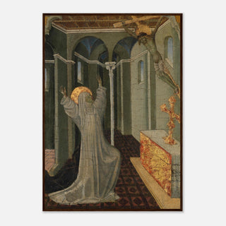 Kneeling Saint Before the Crucifix Framed Print - view 4