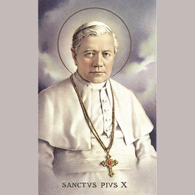 100-Pack - St Pius X Holy Card
