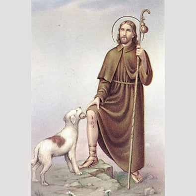 100-Pack - St Roque Holy Card