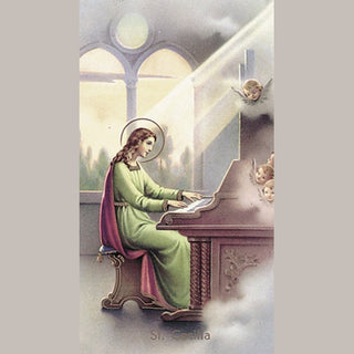 100-Pack - St Cecilia Holy Card
