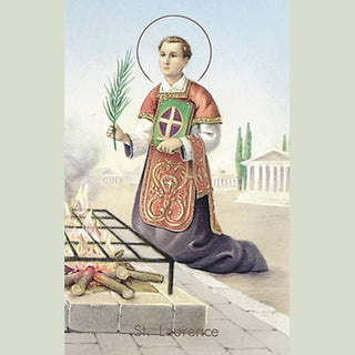 100-Pack - St Lawrence Holy Card