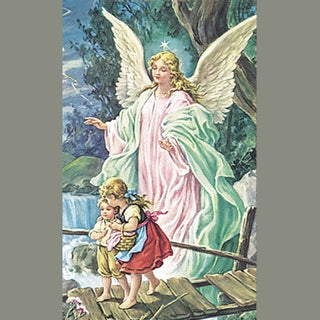 100-Pack - Guardian Angel Crossing The Bridge Holy Card