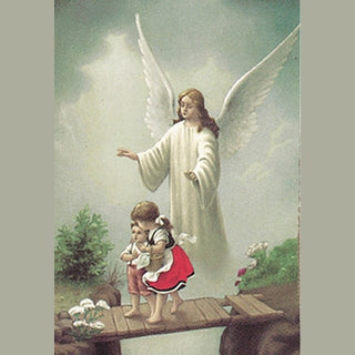 100-Pack - Guardian Angel Crossing Bridge Holy Card