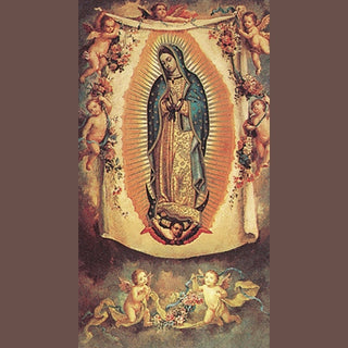 100-Pack - Our Lady Of Guadalupe with Angels Holy Card