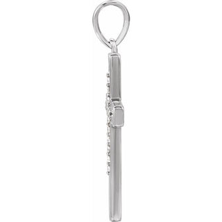 Platinum .07 CTW Natural Diamond Cross Pendant