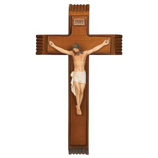 13-Inch Sick Call Crucifix Set 2 Candles & Holy Water Bottle