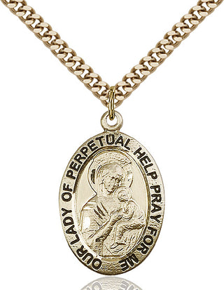 14kt Gold Filled Our Lady of Perpetual Help Medal Catholic Jewelry