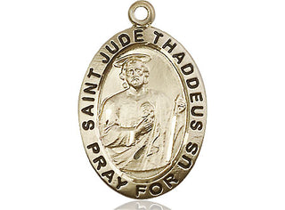14kt Gold Filled Saint Jude Medal Engraved Catholic Saint Jewelry