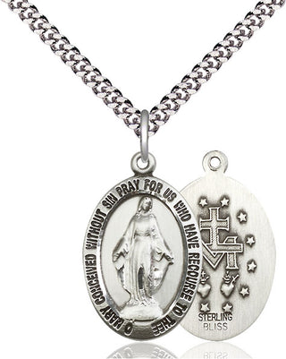 Pewter Miraculous Medal Catholic Jewelry