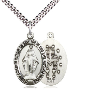Sterling Silver Miraculous Medal Catholic Jewelry
