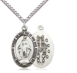 Sterling Silver Miraculous Medal Catholic Jewelry