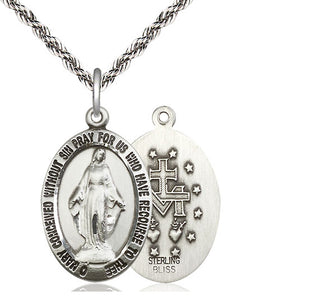 Sterling Silver Miraculous Medal Catholic Jewelry