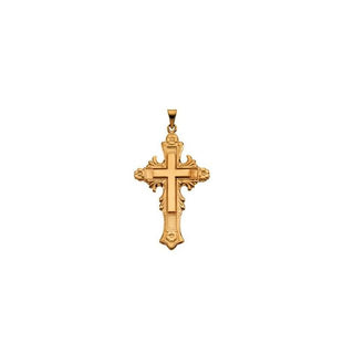 14K Yellow 44x28 mm Cross Pendant