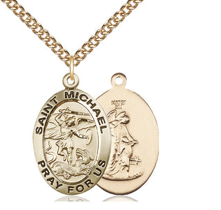 14kt Gold Filled Saint Michael the Archangel Medal Catholic Jewelry