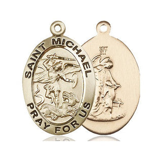 14kt Gold Saint Michael the Archangel Medal