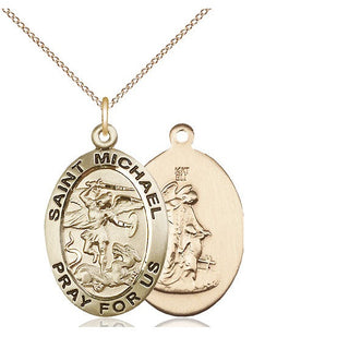 14kt Gold Saint Michael the Archangel Medal